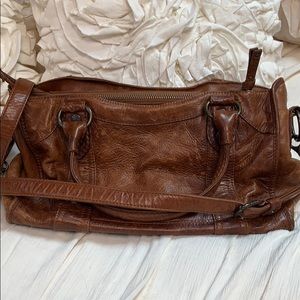 Frye Melissa washed leather satchel bag